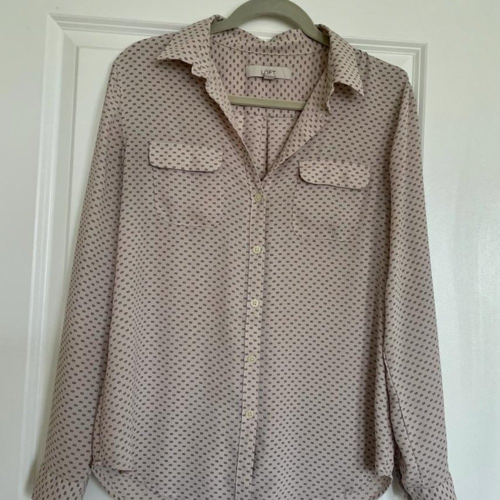 LOFT infinity print blouse. Size: Small